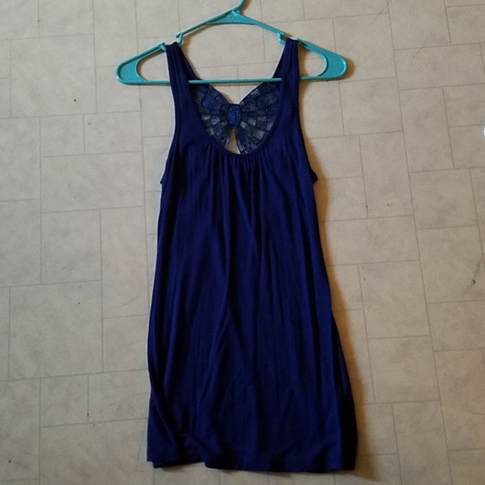Royal Blue Butterfly Tunic Tank